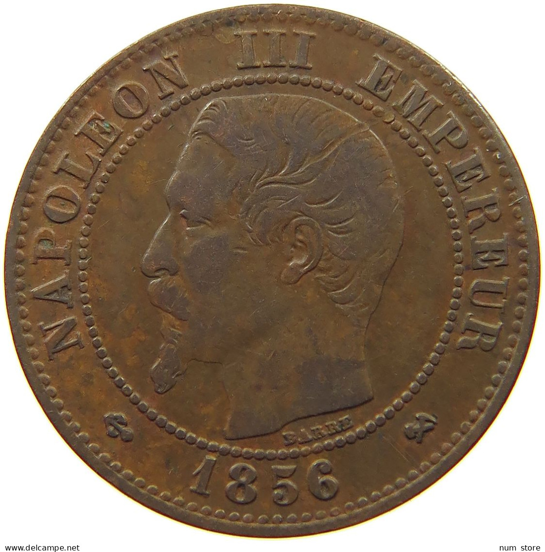 FRANCE 2 CENTIMES 1856 B Napoleon III. (1852-1870) #a093 0519 - 2 Centimes