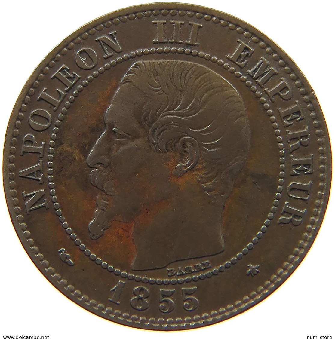 FRANCE 2 CENTIMES 1855 BB Napoleon III. (1852-1870) #c022 0435 - 2 Centimes