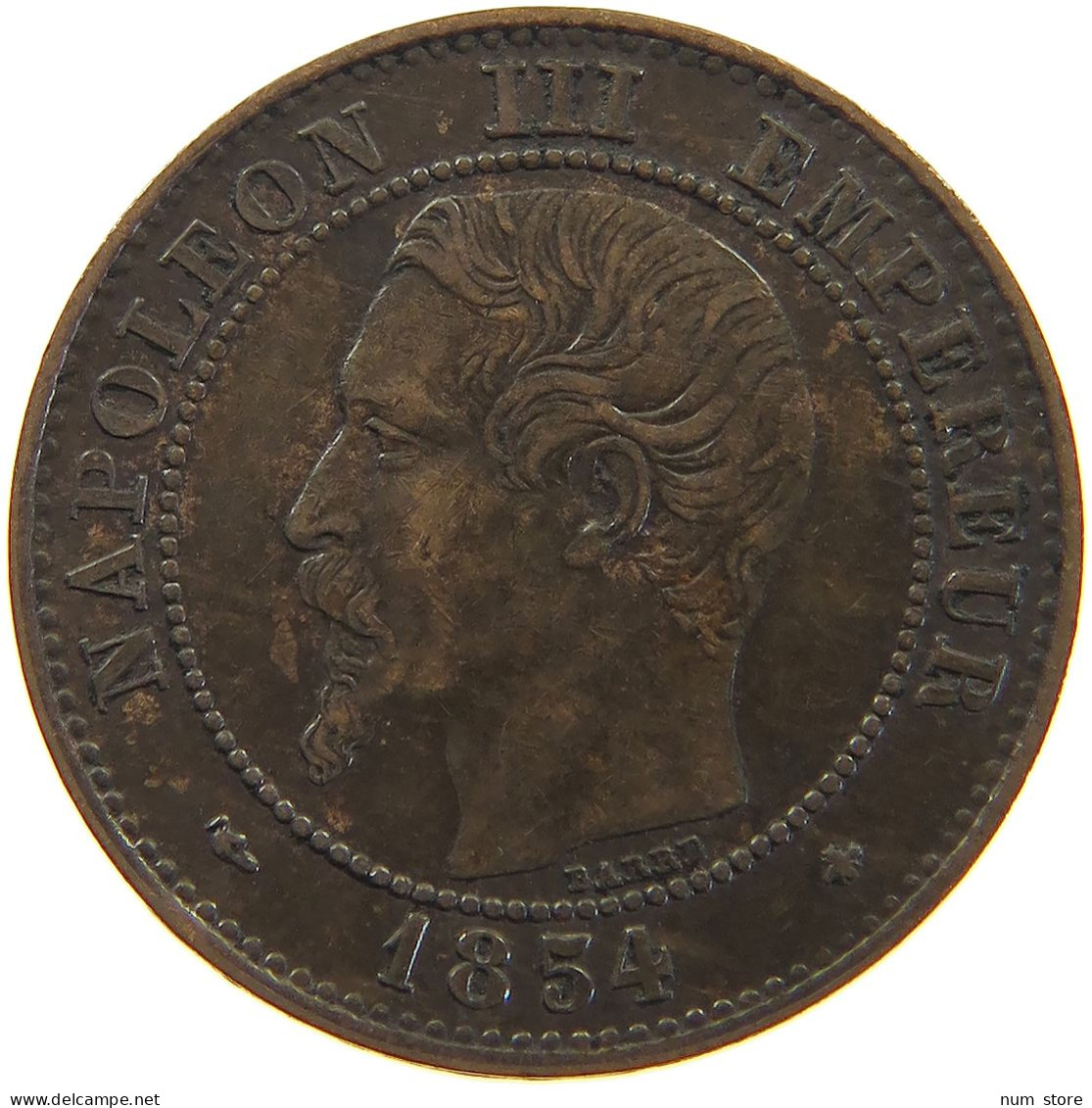 FRANCE 2 CENTIMES 1854 BB Napoleon III. (1852-1870) #a059 0171 - 2 Centimes