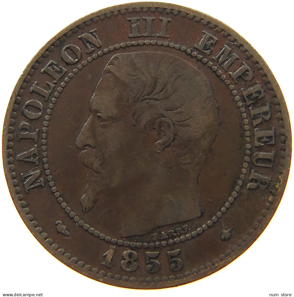 FRANCE 2 CENTIMES 1855 BB Napoleon III. (1852-1870) #a012 0551 - 2 Centimes