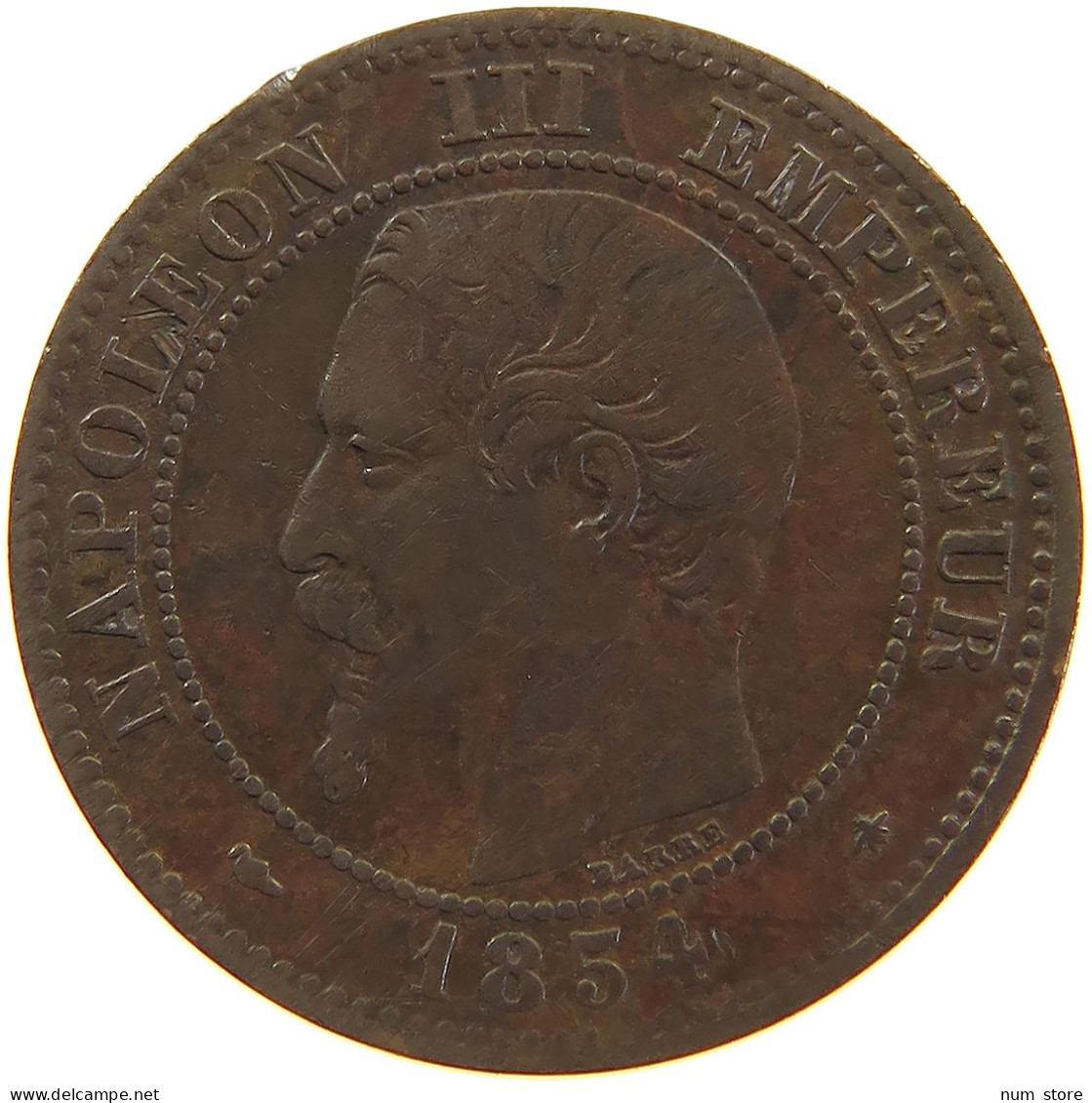 FRANCE 2 CENTIMES 1854 BB Napoleon III. (1852-1870) #a059 0175 - 2 Centimes