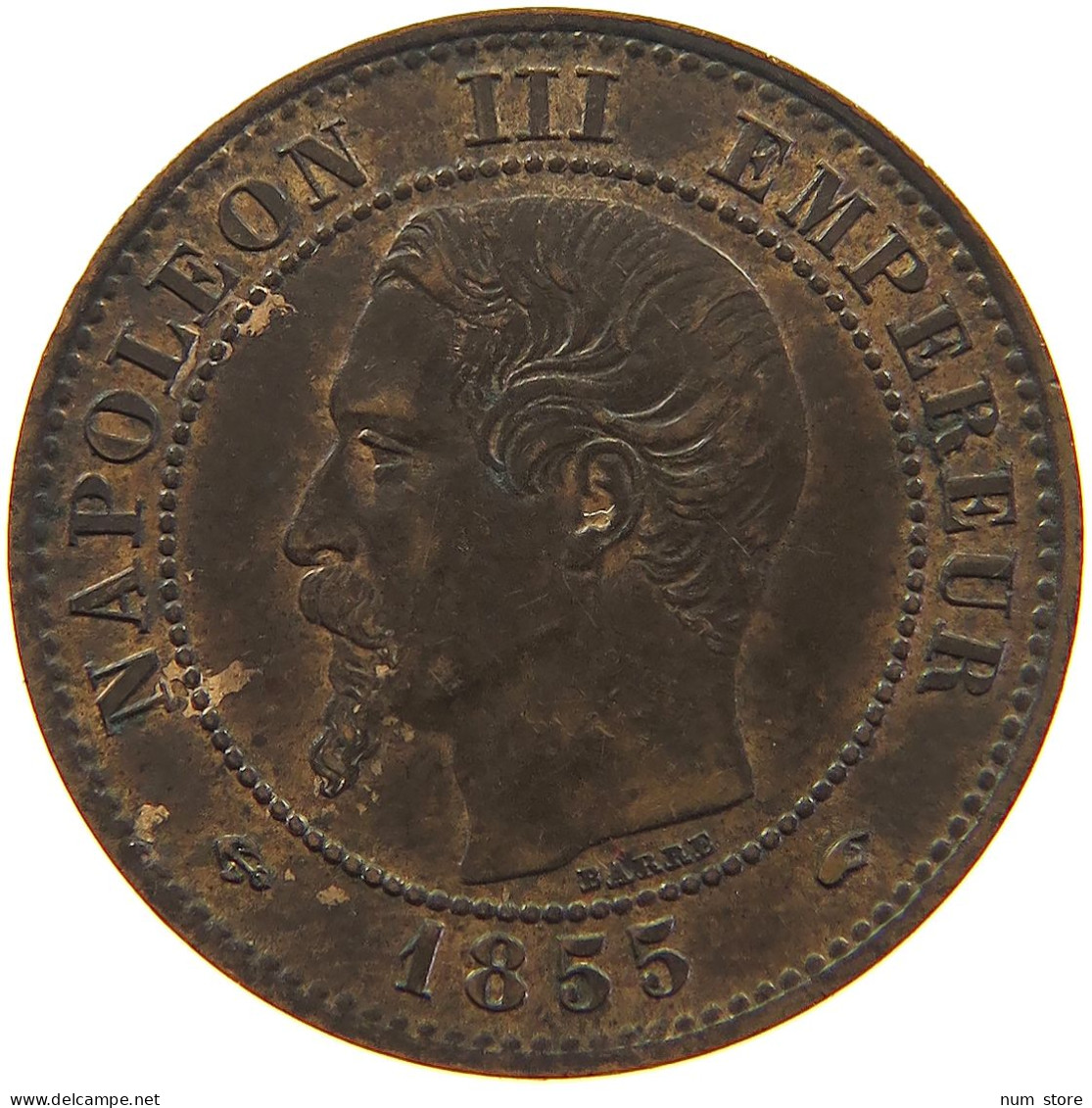 FRANCE 2 CENTIMES 1855 A Napoleon III. (1852-1870) #t016 0221 - 2 Centimes