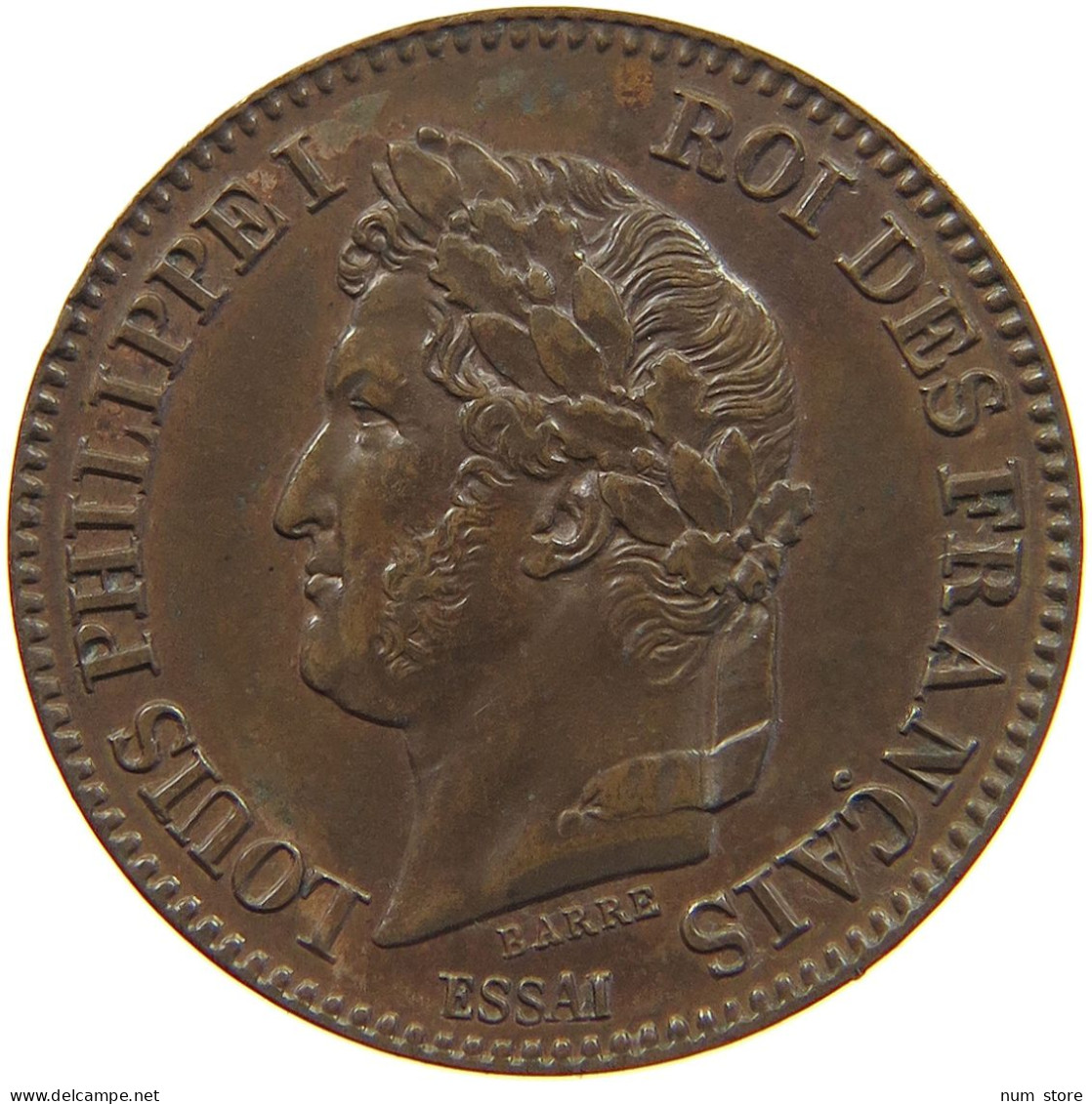 FRANCE 2 CENTIMES 1842 LOUIS PHILIPPE I. (1830-1848) ESSAI #T079 0101 - Andere & Zonder Classificatie