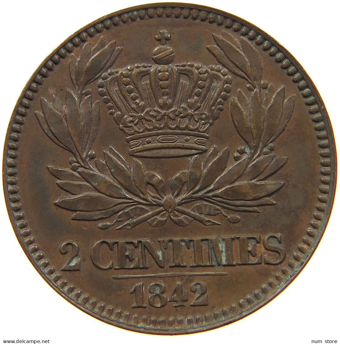 FRANCE 2 CENTIMES 1842 LOUIS PHILIPPE I. (1830-1848) ESSAI #T079 0101 - Andere & Zonder Classificatie