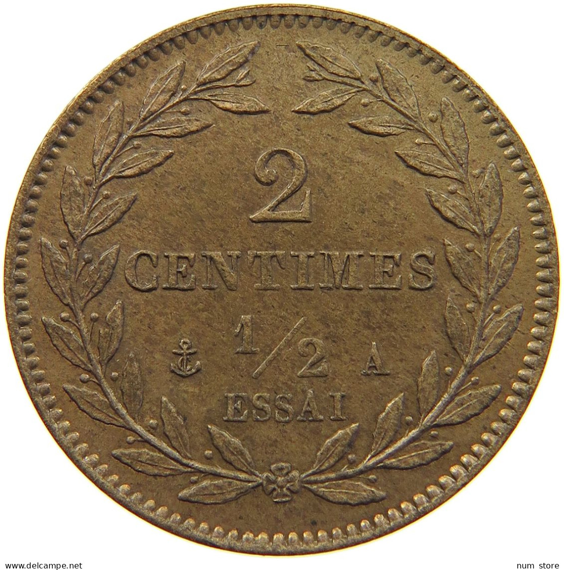 FRANCE 2 1/2 CENTIMES  Charles X. (1824-1830) ESSAI #T079 0107 - Otros & Sin Clasificación