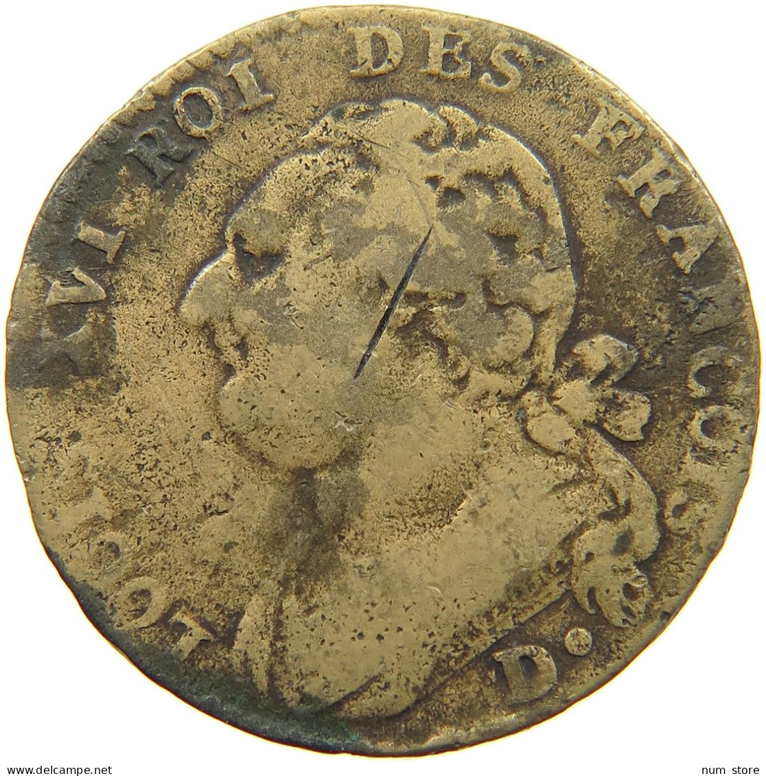 FRANCE 12 DENIERS 1792 D Louis XVI (1774-1793) #c003 0335 - 1791-1792 Constitución 