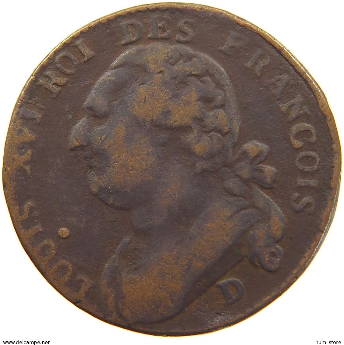 FRANCE 12 DENIERS 1792 D Louis XVI (1774-1793) #c032 0535 - 1791-1792 Constitución 