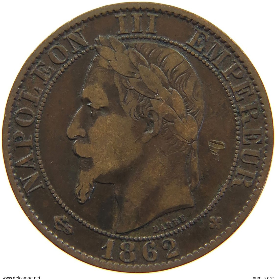 FRANCE 5 CENTIMES 1862 BB Napoleon III. (1852-1870) #c046 0107 - 5 Centimes