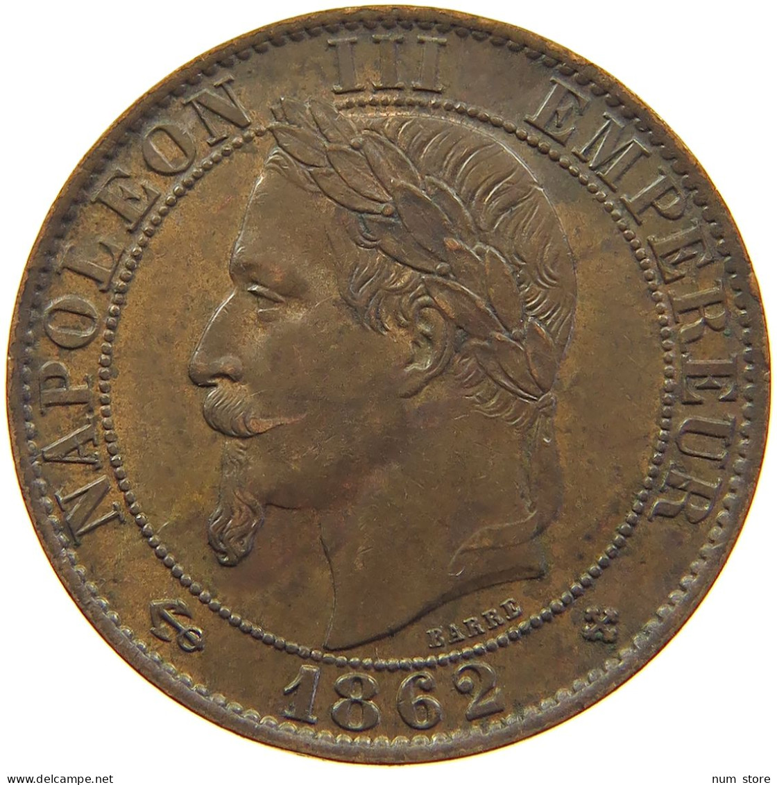 FRANCE 5 CENTIMES 1862 BB Napoleon III. (1852-1870) #t016 0091 - 5 Centimes