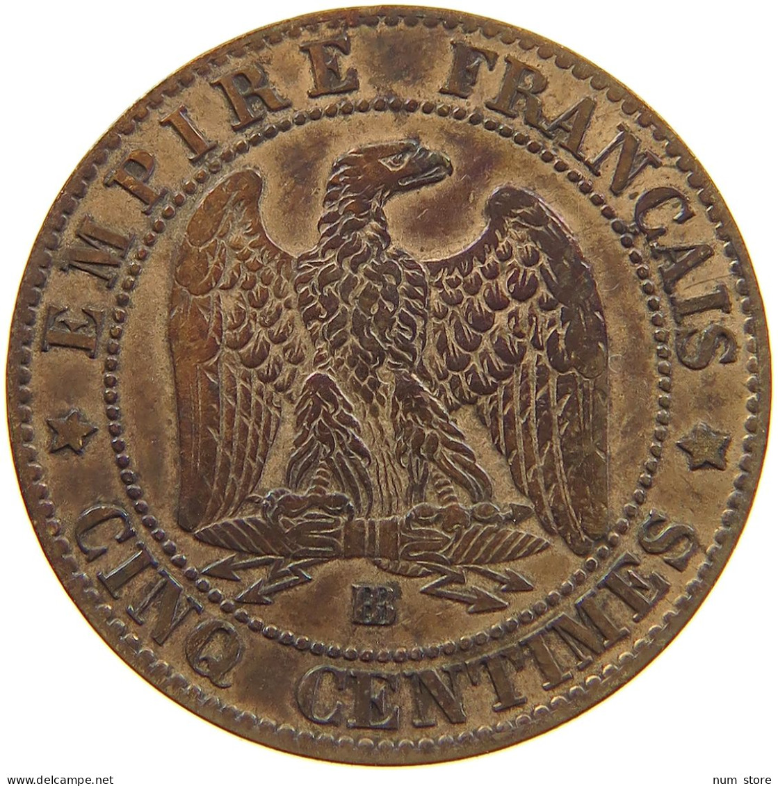 FRANCE 5 CENTIMES 1861 BB Napoleon III. (1852-1870) #c015 0301 - 5 Centimes