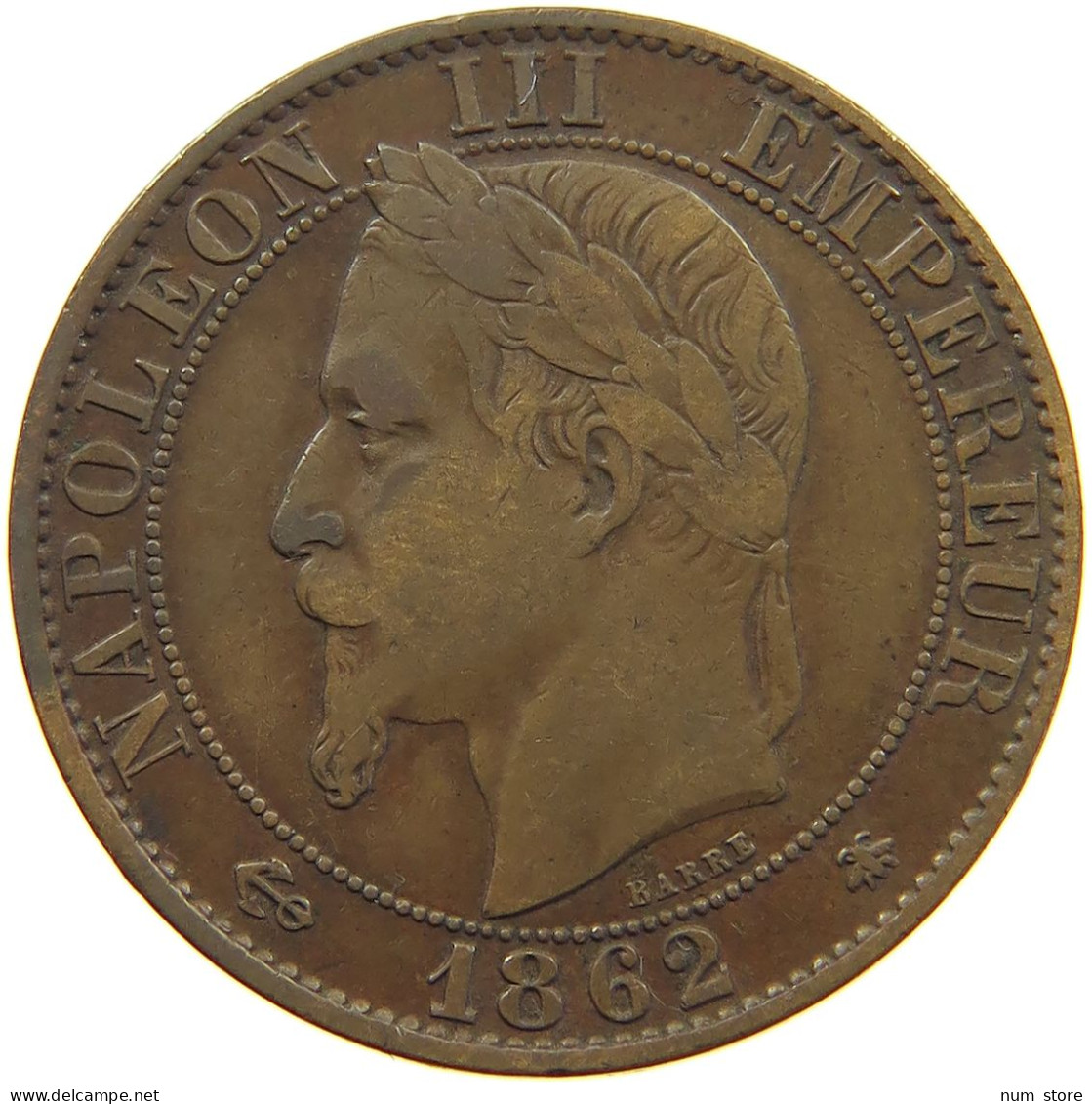 FRANCE 5 CENTIMES 1862 A Napoleon III. (1852-1870) #c032 0565 - 5 Centimes