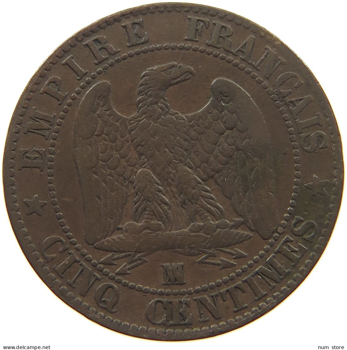 FRANCE 5 CENTIMES 1856 MA Napoleon III. (1852-1870) #c080 0345 - 5 Centimes