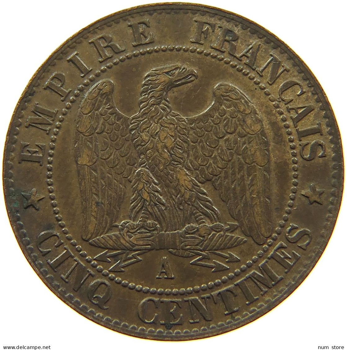 FRANCE 5 CENTIMES 1855 A Napoleon III. (1852-1870) #s007 0125 - 5 Centimes