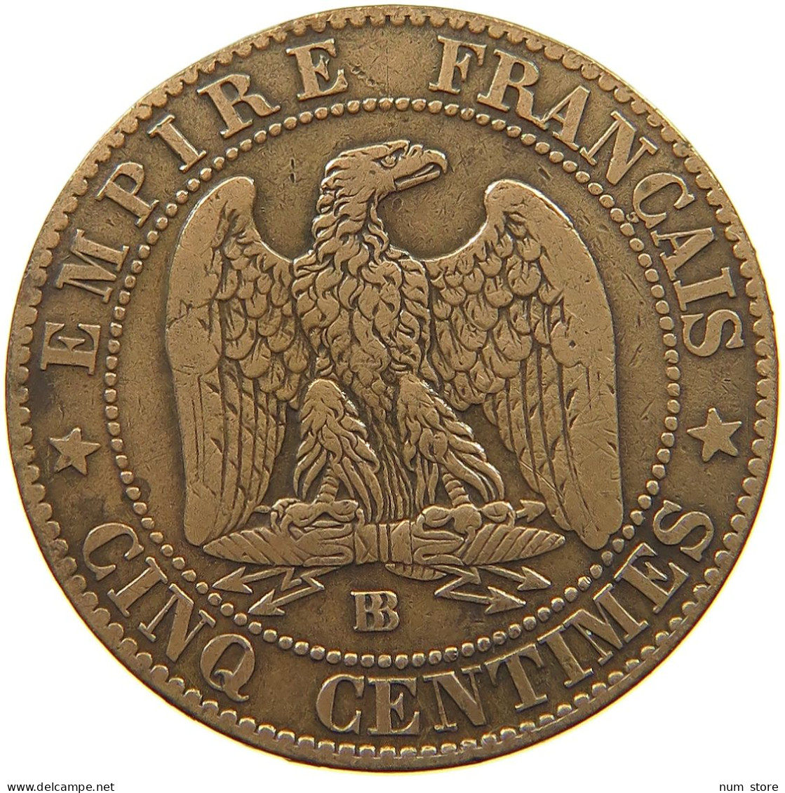 FRANCE 5 CENTIMES 1855 BB Napoleon III. (1852-1870) #a032 0061 - 5 Centimes