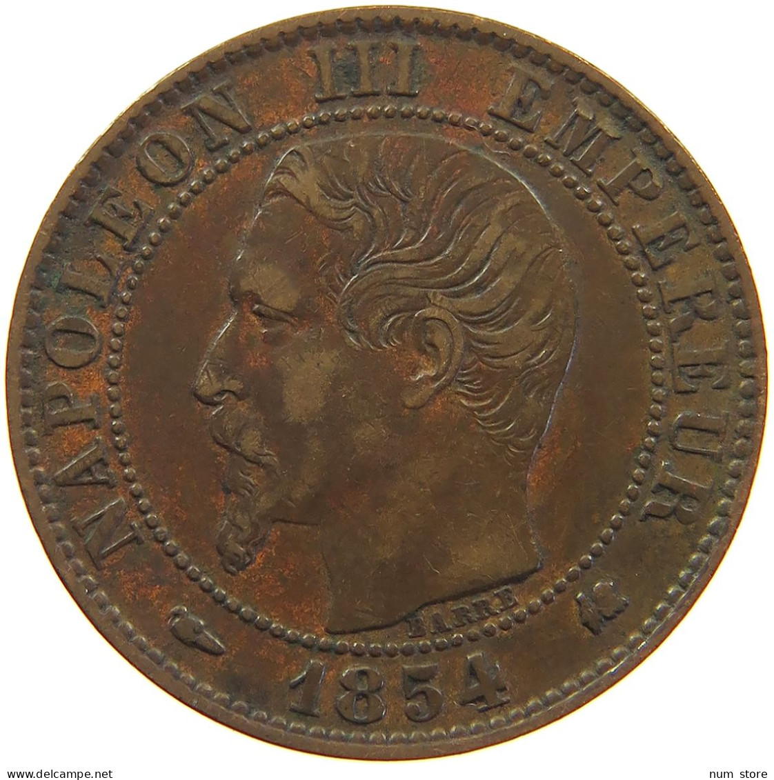 FRANCE 5 CENTIMES 1854 K Napoleon III. (1852-1870) #t016 0179 - 5 Centimes