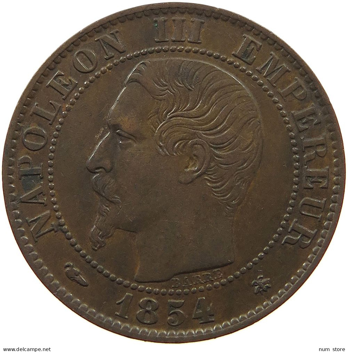 FRANCE 5 CENTIMES 1854 BB Napoleon III. (1852-1870) #t058 0085 - 5 Centimes