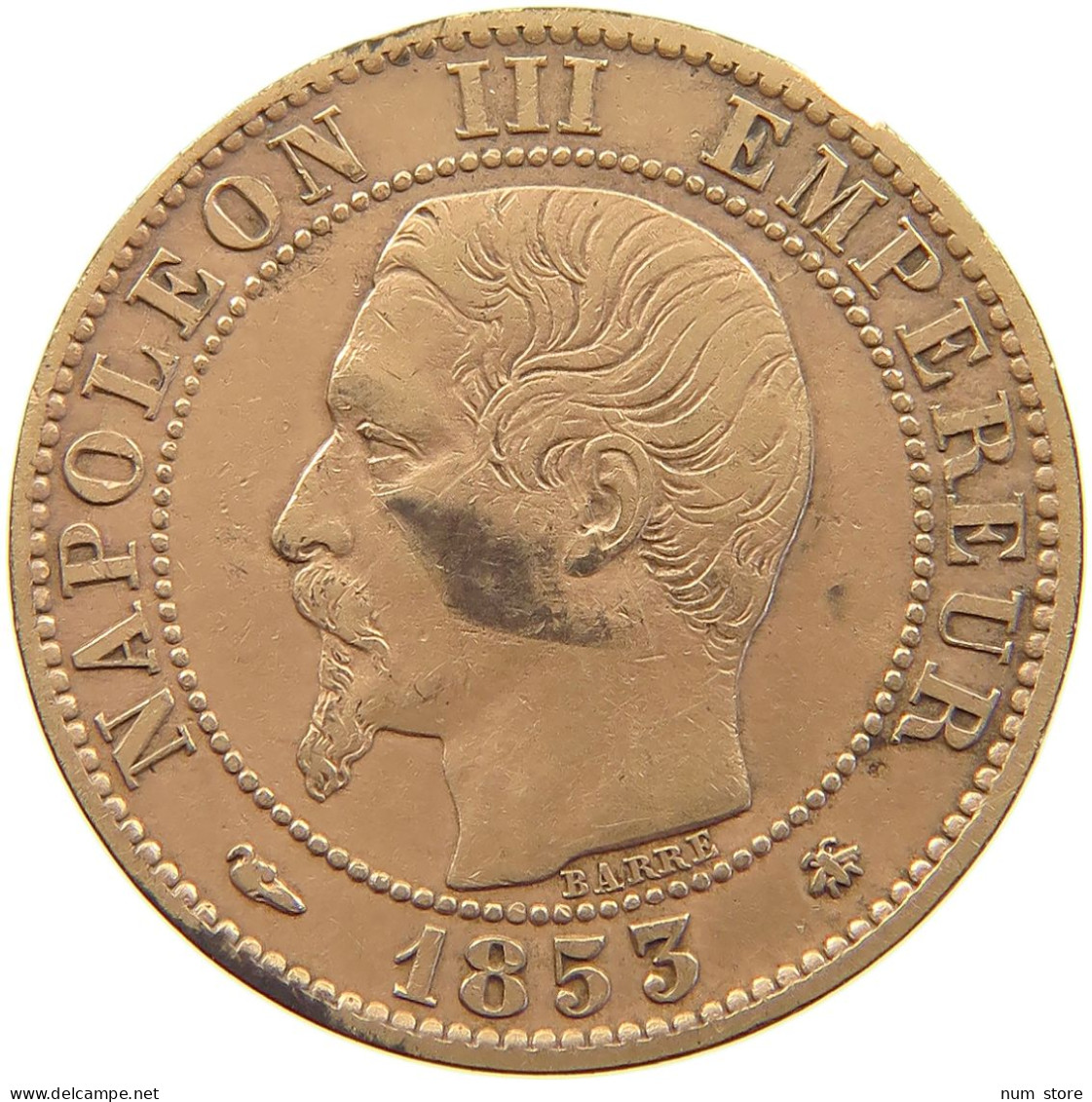 FRANCE 5 CENTIMES 1853 BB Napoleon III. (1852-1870) #c039 0011 - 5 Centimes