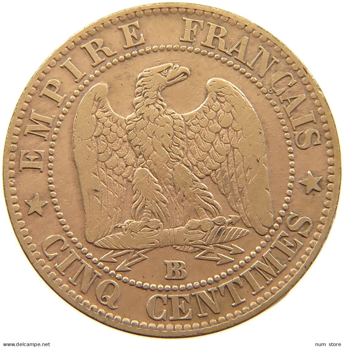 FRANCE 5 CENTIMES 1853 BB Napoleon III. (1852-1870) #c039 0011 - 5 Centimes