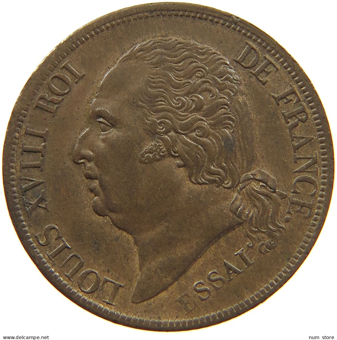 FRANCE 5 CENTIMES 1821 A LOUIS XVIII. (1814, 1815-1824) ESSAI #T079 0127 - Otros & Sin Clasificación