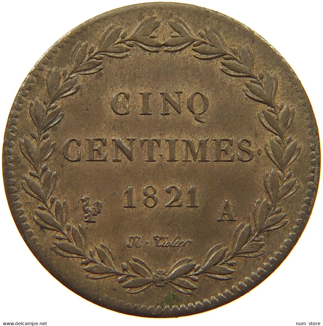 FRANCE 5 CENTIMES 1821 A LOUIS XVIII. (1814, 1815-1824) ESSAI #T079 0127 - Other & Unclassified