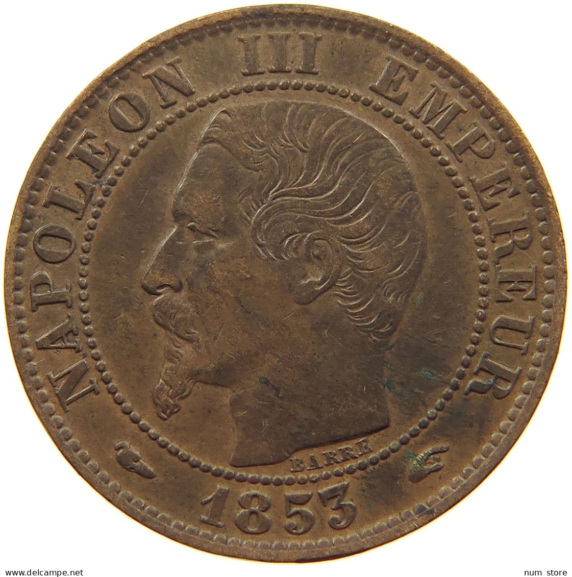 FRANCE 5 CENTIMES 1853 A Napoleon III. (1852-1870) #s077 0379 - 5 Centimes