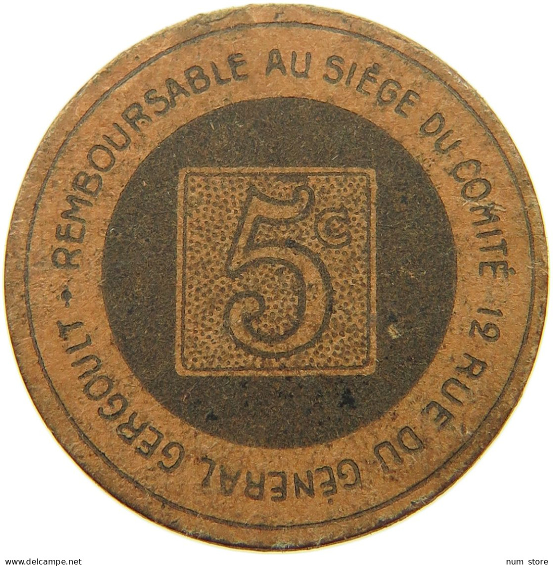 FRANCE 5 CENTIMES  TOULOUSE #t130 0193 - Sonstige & Ohne Zuordnung