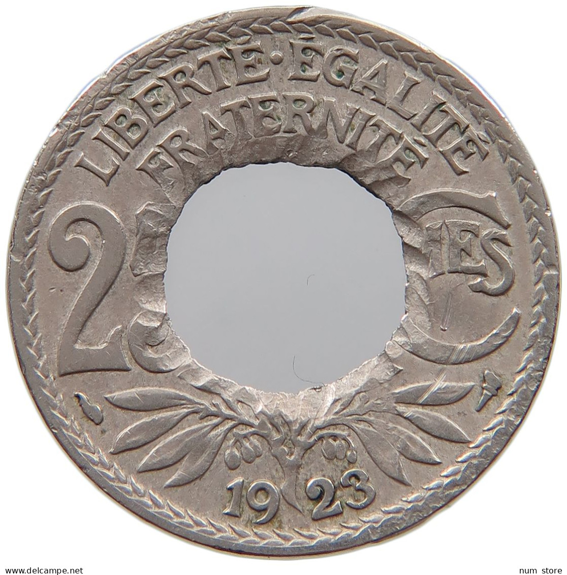 FRANCE 25 CENTIMES 1923 TOOLED #a060 0385 - Sonstige & Ohne Zuordnung