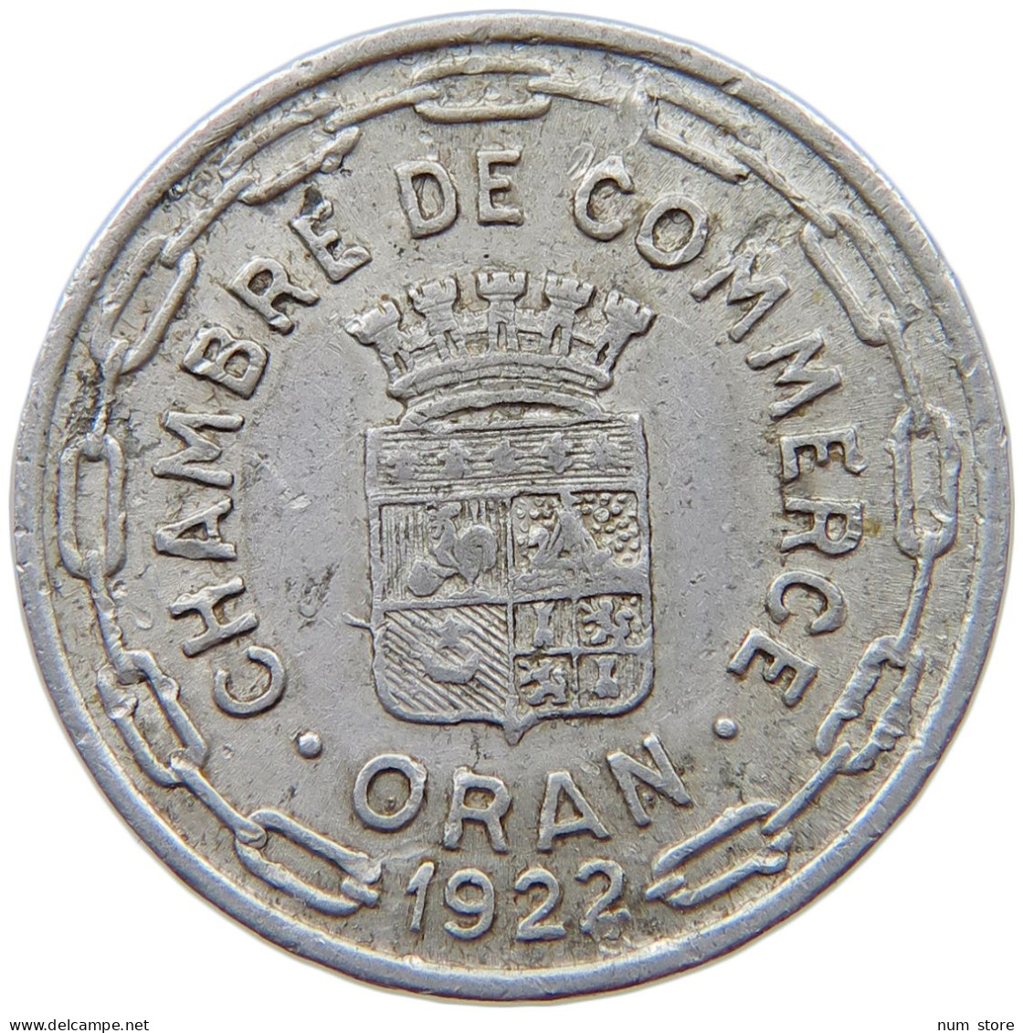 FRANCE 25 CENTIMES 1922 ORAN #s074 0039 - Autres & Non Classés