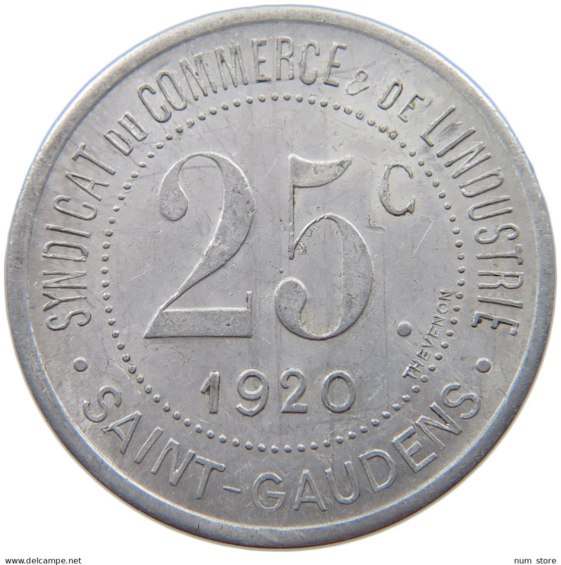 FRANCE 25 CENTIMES 1920 SAINT GAUDENS #t130 0573 - Autres & Non Classés