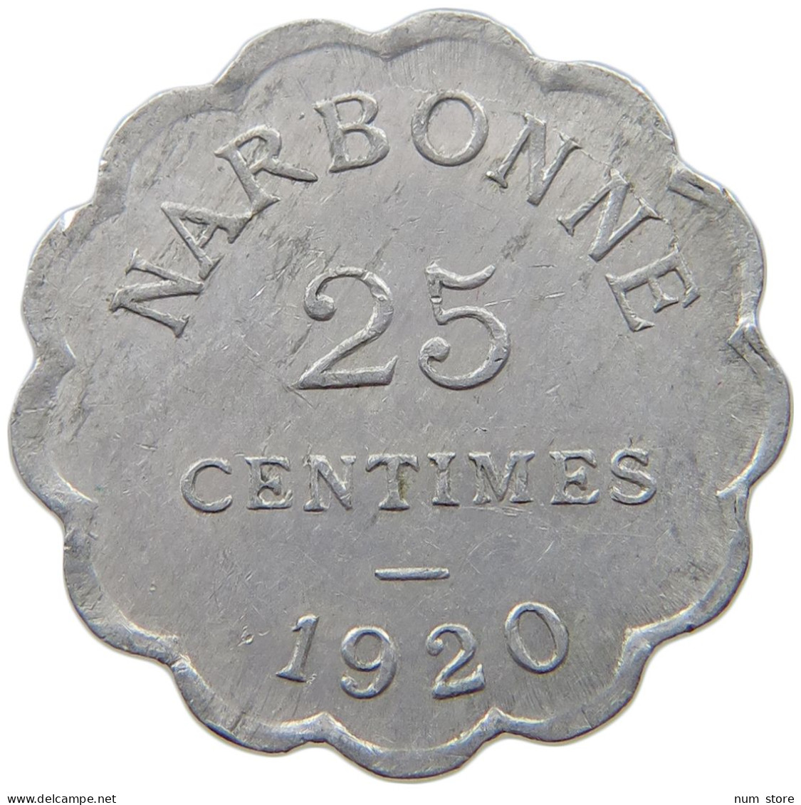 FRANCE 25 CENTIMES 1920 NARBONNE #t130 0513 - Autres & Non Classés