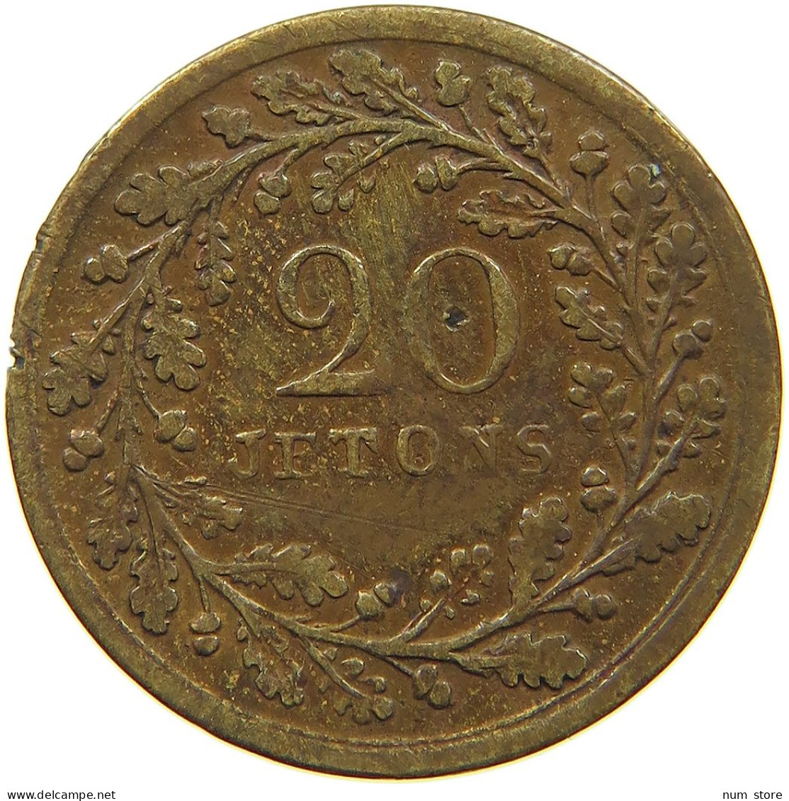 FRANCE 20 JETONS  NAPOLEON REPLACE SUR LA COLOMME EN JUIL 1833 #t161 0299 - Other & Unclassified