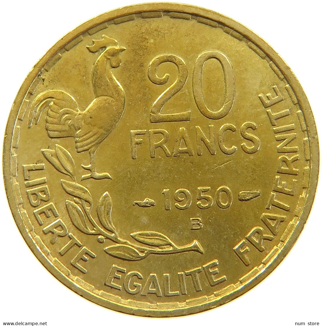 FRANCE 20 FRANCS 1950 B 3 PLUMES #a060 0067 - 20 Francs