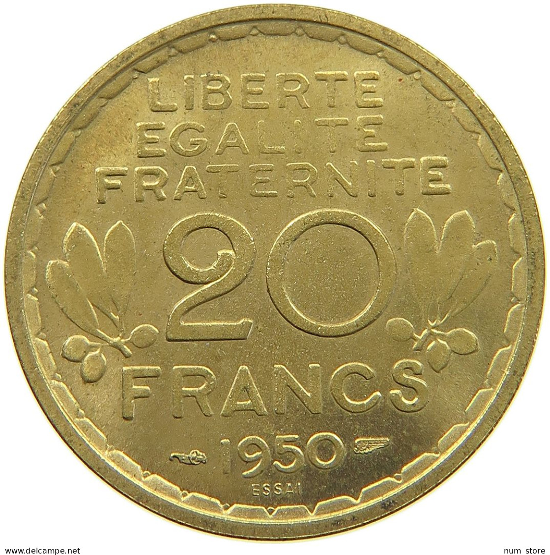 FRANCE 20 FRANCS 1950 20 FRANCS 1950 ESSAI MORLON RARE #T079 0161 - 20 Francs