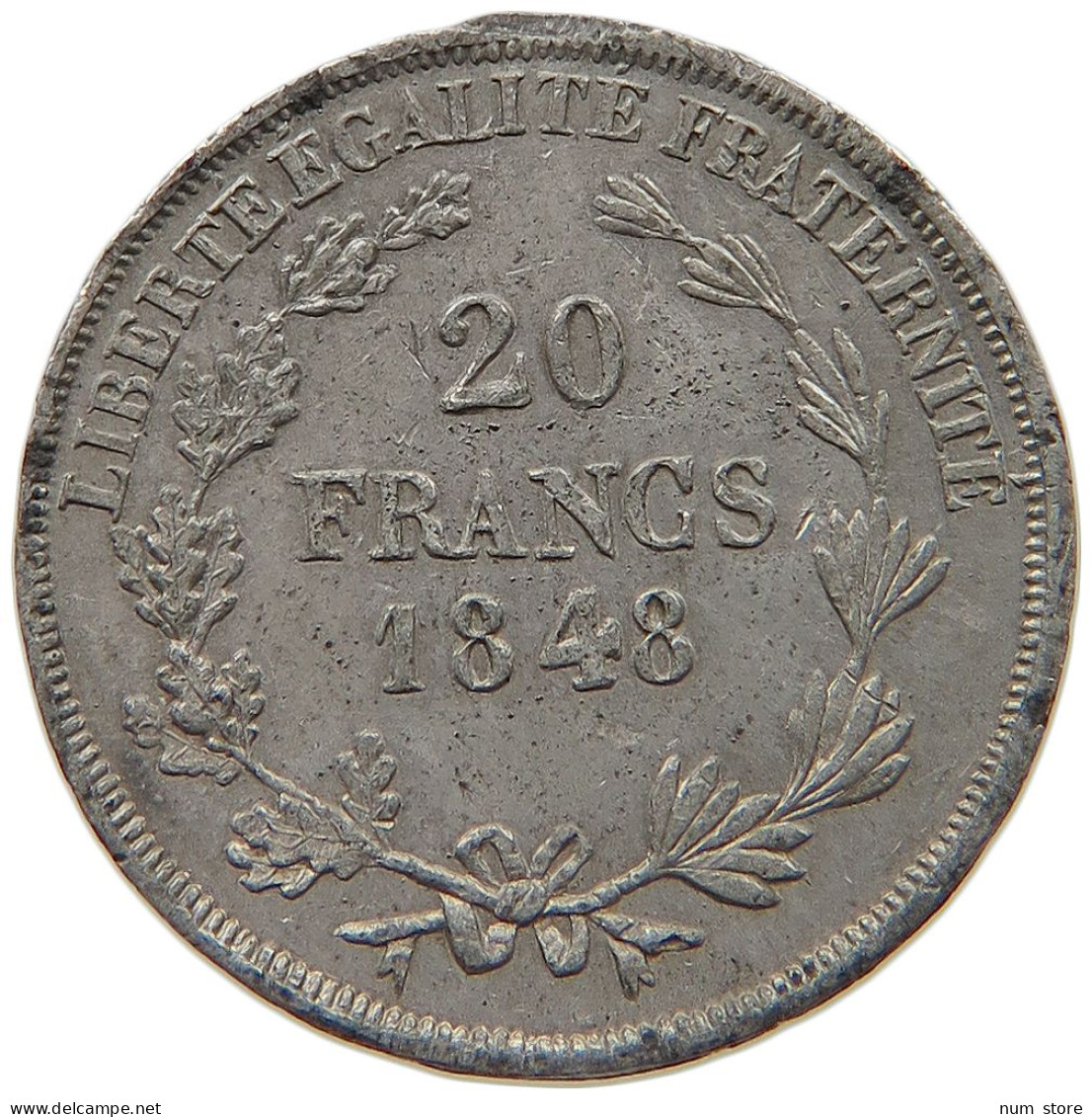 FRANCE 20 FRANCS 1848 20 FRANCS 1848 MONTAGNY TIN ESSAI #T079 0185 - Other & Unclassified