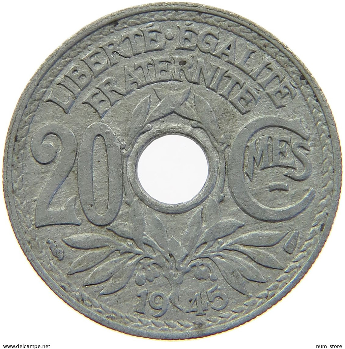 FRANCE 20 CENTIMES 1945  #s023 0087 - 20 Centimes