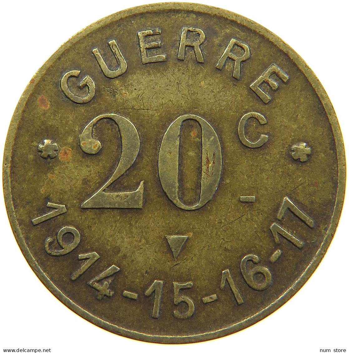 FRANCE 20 CENTIMES 1914-1917 GUERRE CAFE DU COMMERCE PAMIERS #c067 0281 - 20 Centimes