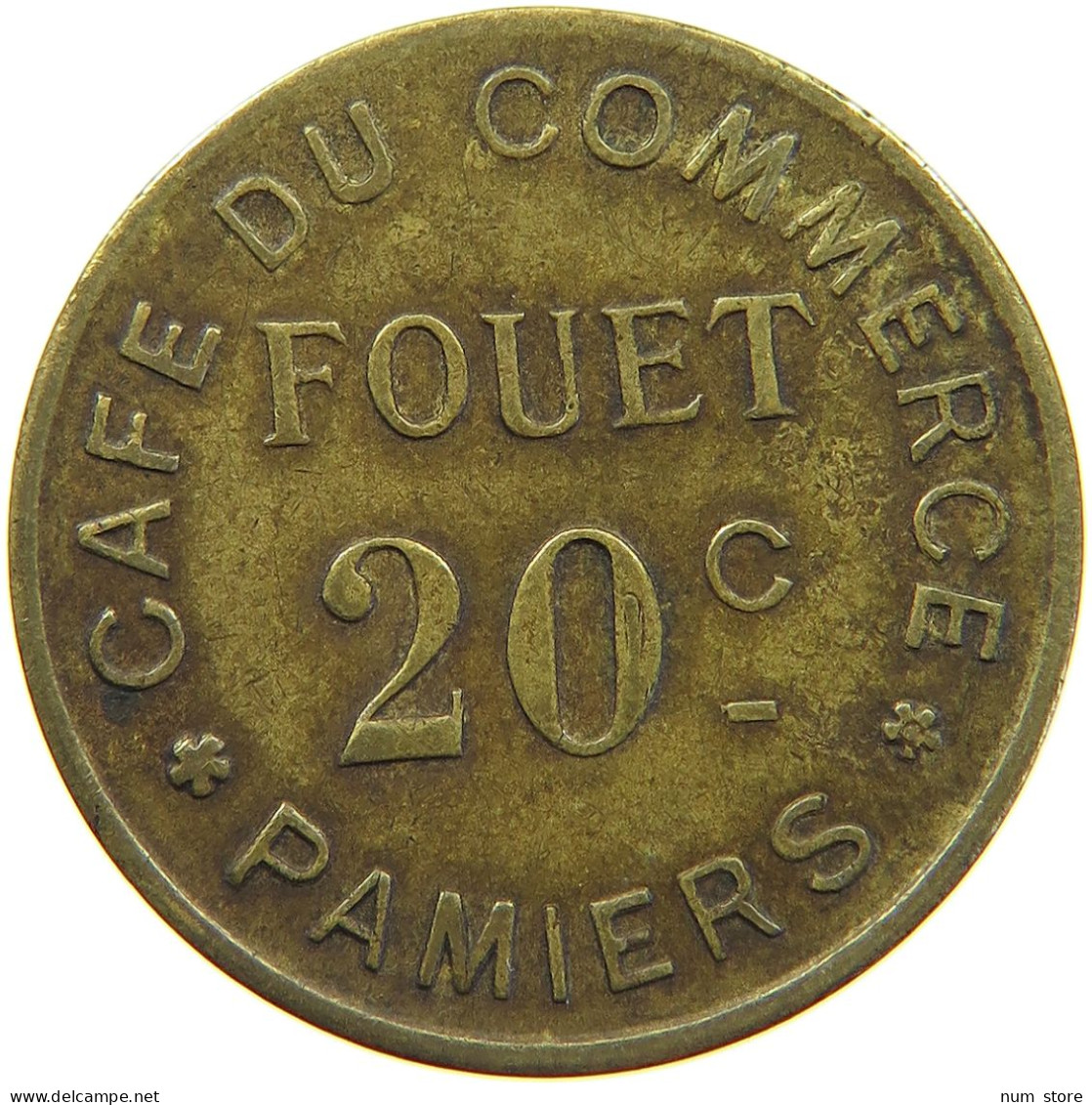 FRANCE 20 CENTIMES 1914-1917 GUERRE CAFE DU COMMERCE PAMIERS #c067 0281 - 20 Centimes