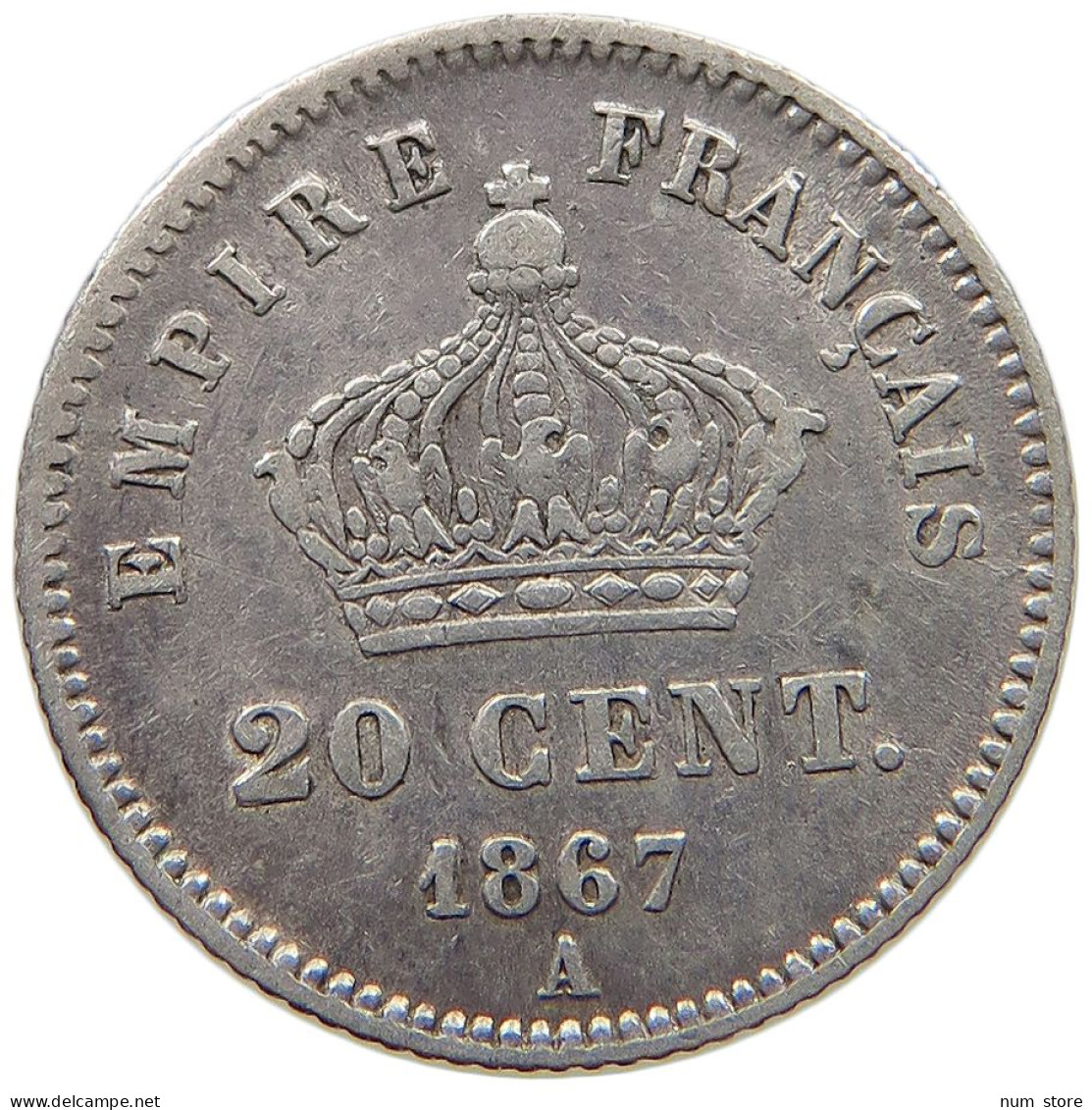 FRANCE 20 CENTIMES 1867 A Napoleon III. (1852-1870) #t112 1407 - 20 Centimes