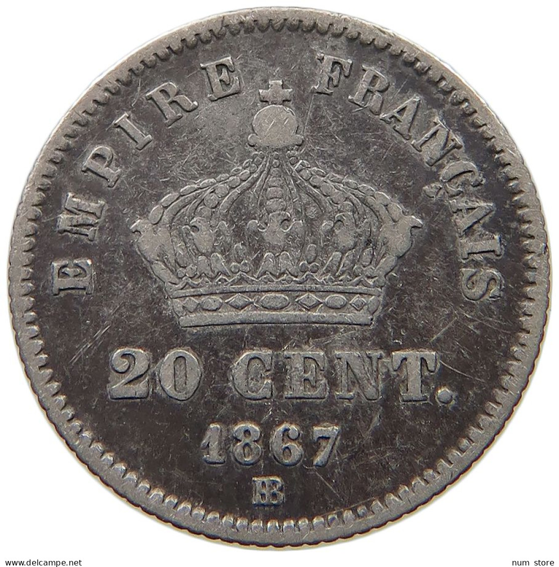 FRANCE 20 CENTIMES 1867 BB Napoleon III. (1852-1870) #a033 0205 - 20 Centimes