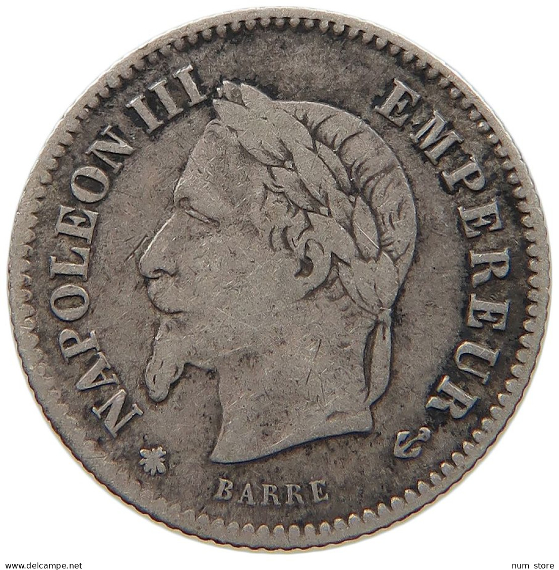 FRANCE 20 CENTIMES 1867 A Napoleon III. (1852-1870) #s017 0177 - 20 Centimes