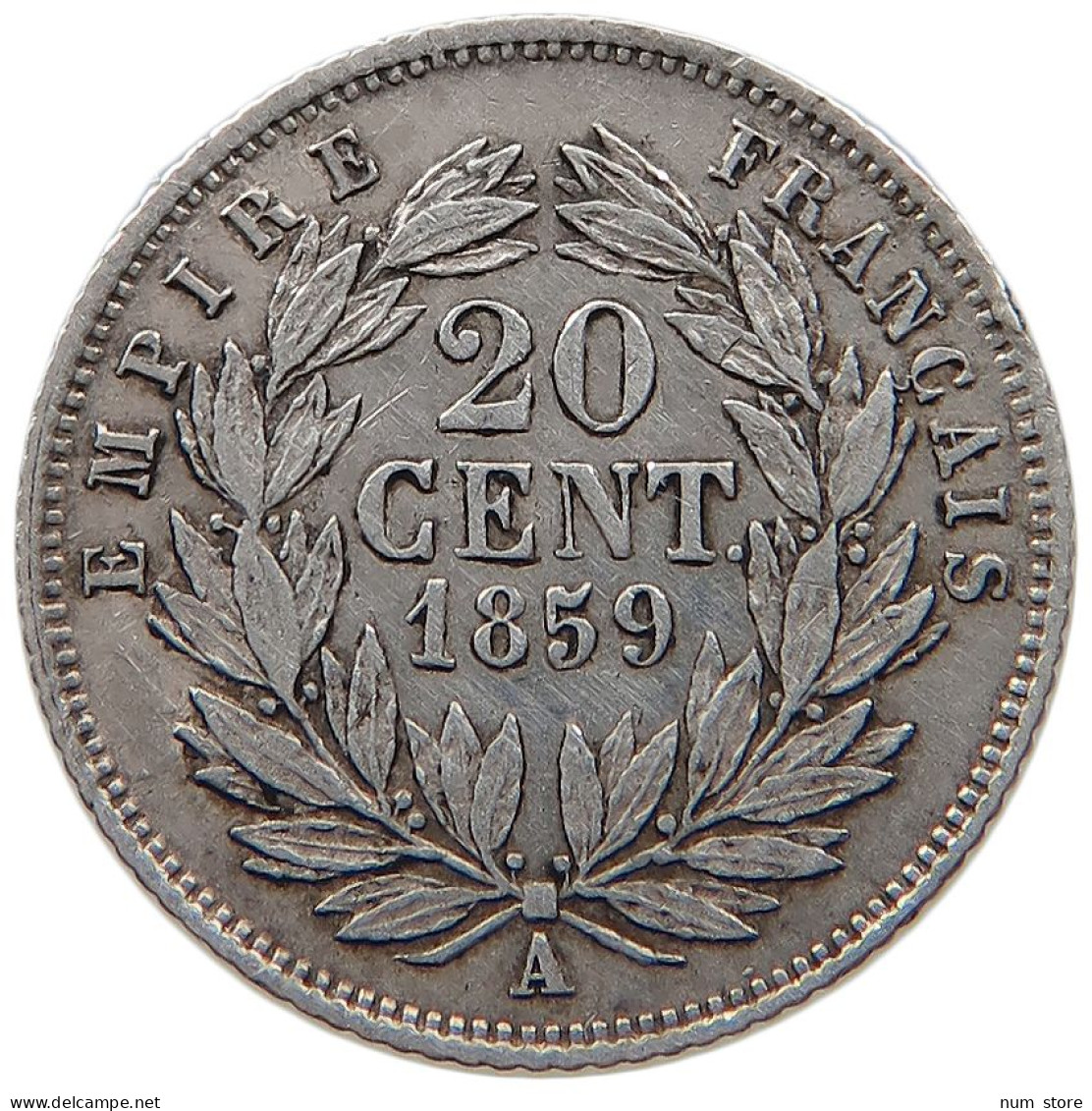 FRANCE 20 CENTIMES 1859 A Napoleon III. (1852-1870) #t143 0517 - 20 Centimes