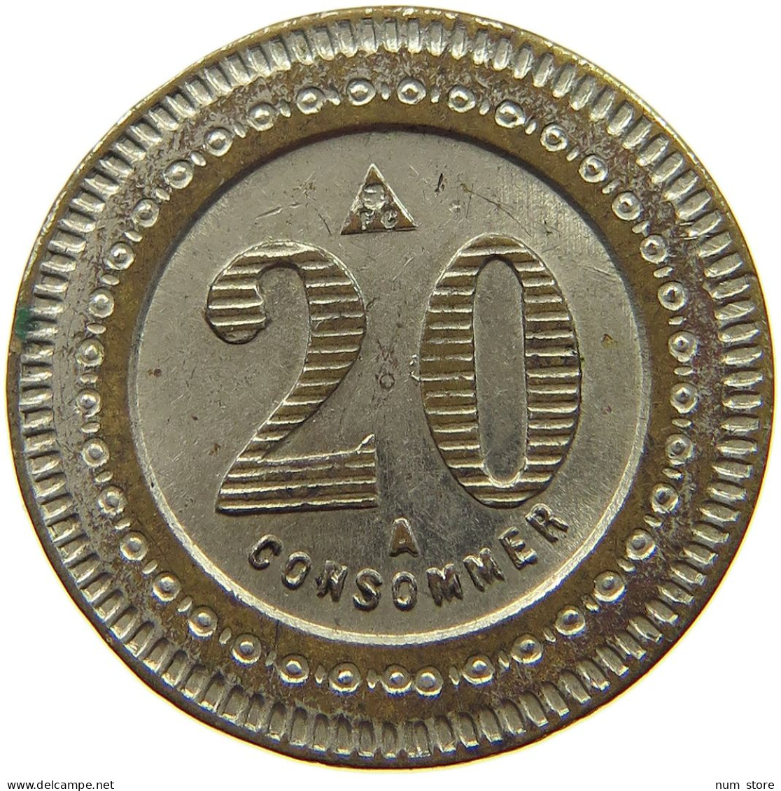 FRANCE 20 CENTIMES  CONSOMMER TOKEN #a094 0421 - Autres & Non Classés