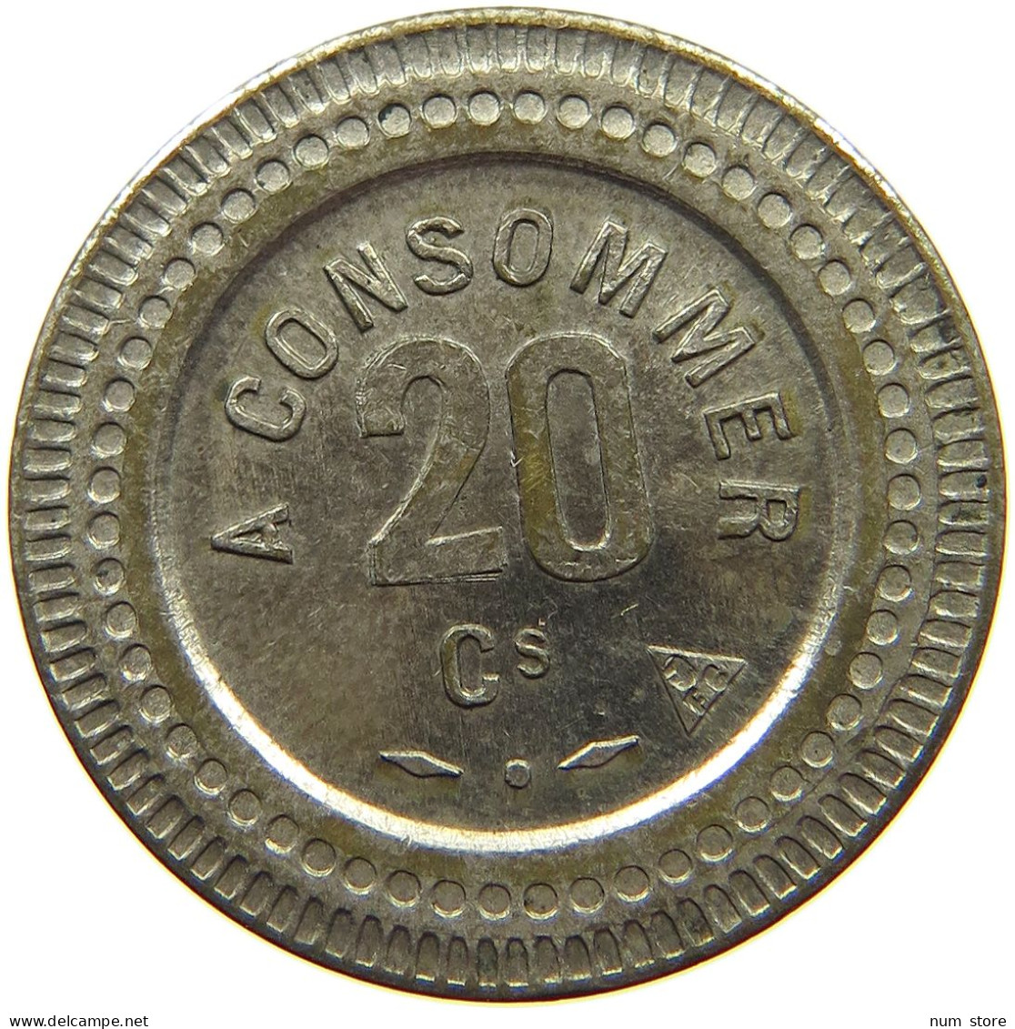 FRANCE 20 CENTIMES  CONSOMMER TOKEN SCALES #a094 0417 - Sonstige & Ohne Zuordnung