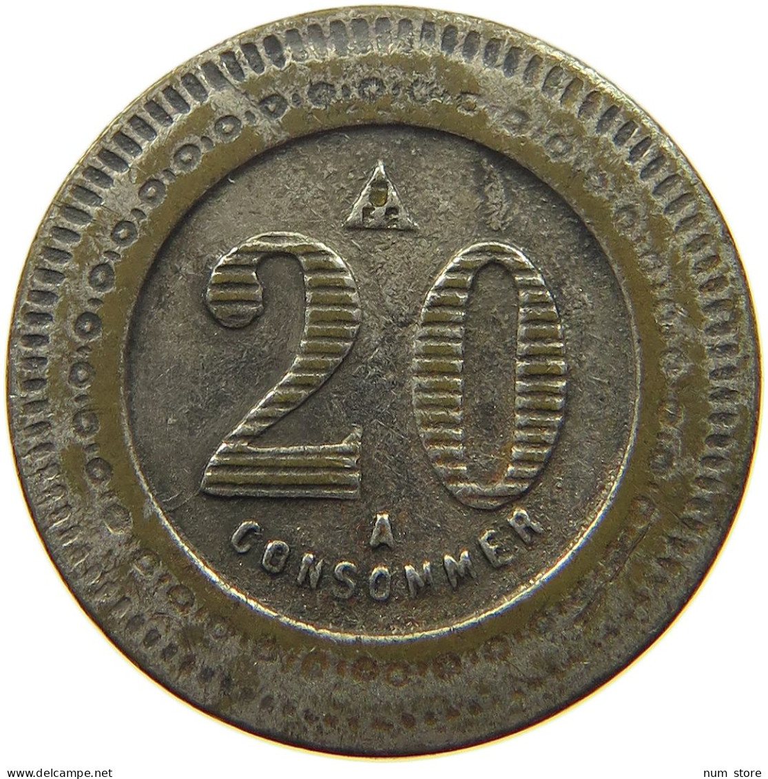 FRANCE 20 CENTIMES  CONSOMMER #t130 0291 - Andere & Zonder Classificatie