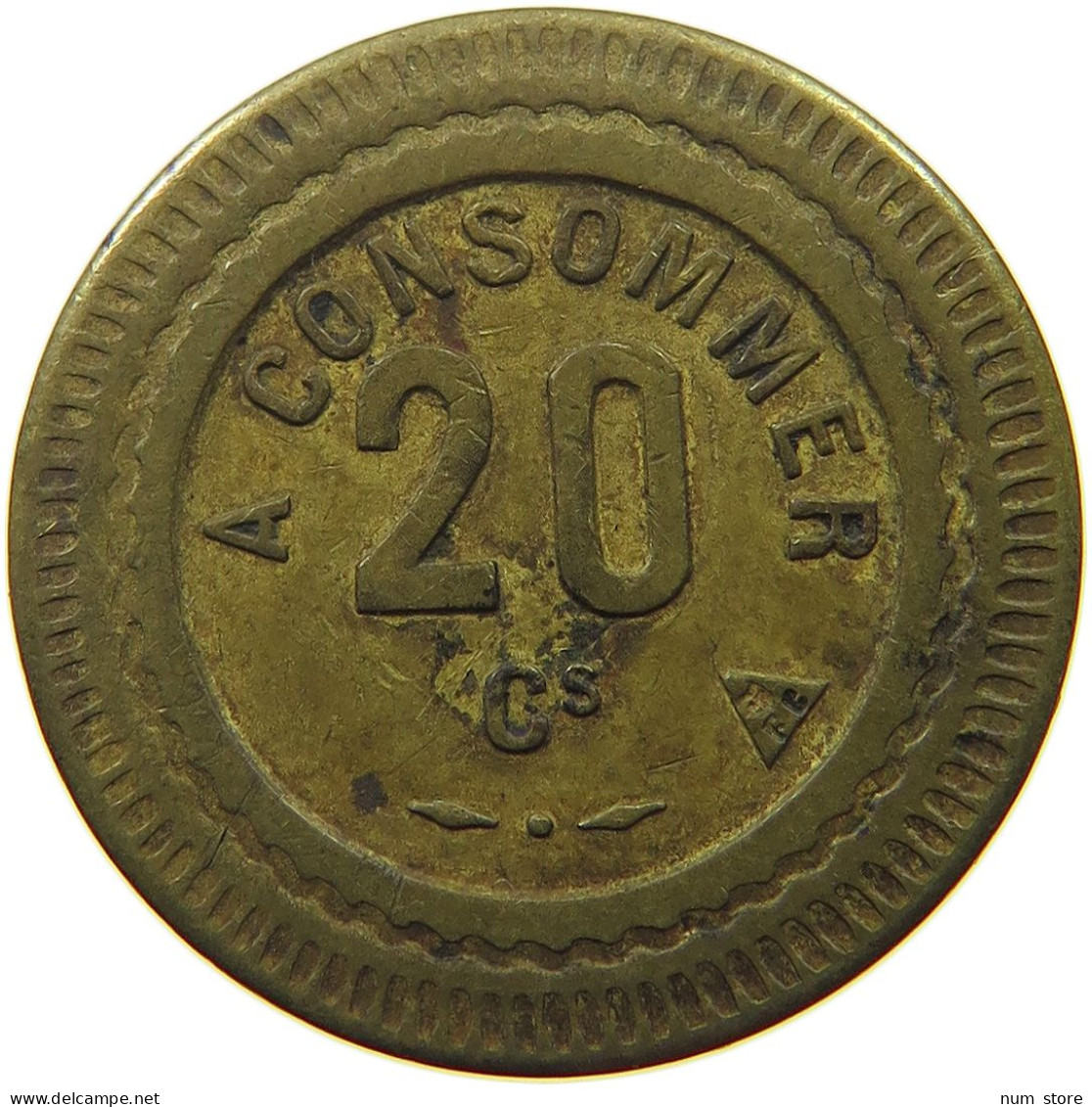 FRANCE 20 CENTIMES  CONSOMMER #t130 0281 - Altri & Non Classificati