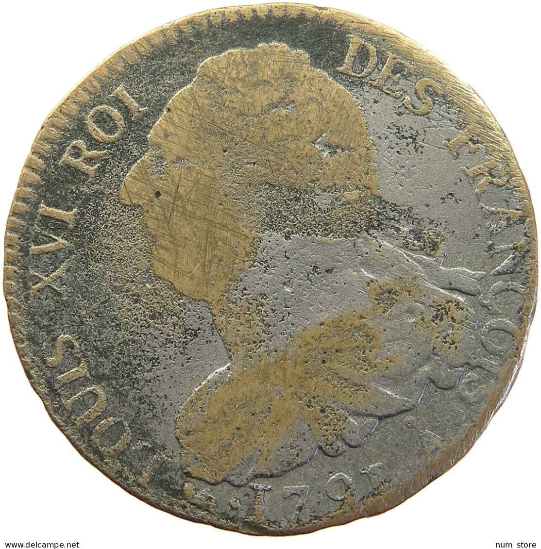 FRANCE 2 SOLS A Louis XVI (1774-1793) #c060 0053 - 1792-1804 Primera República 