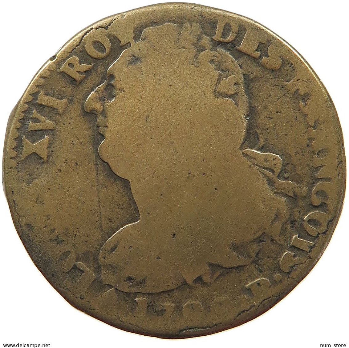 FRANCE 2 SOLS 1793 B AN 4 ROUEN Louis XVI (1774-1793) #s076 0497 - 1792-1804 Erste Französische Republik