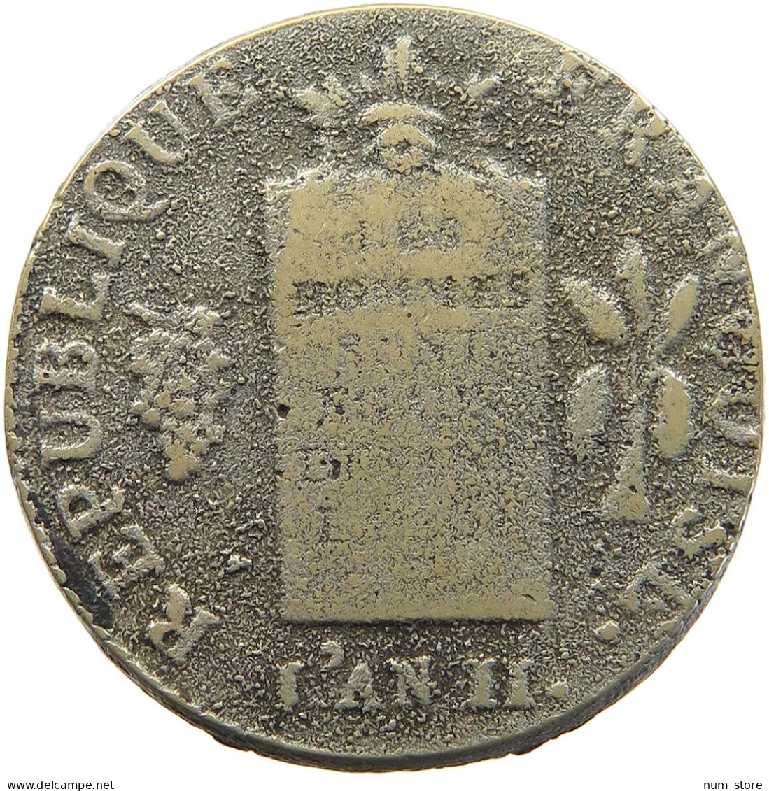 FRANCE 2 SOLS 1793 AA  #c033 0223 - 1792-1804 Prima Repubblica