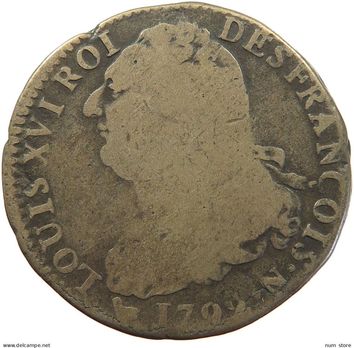 FRANCE 2 SOLS 1792 MONTPELLIER Louis XVI (1774-1793) #c060 0051 - 1791-1792 Constitution (An I)