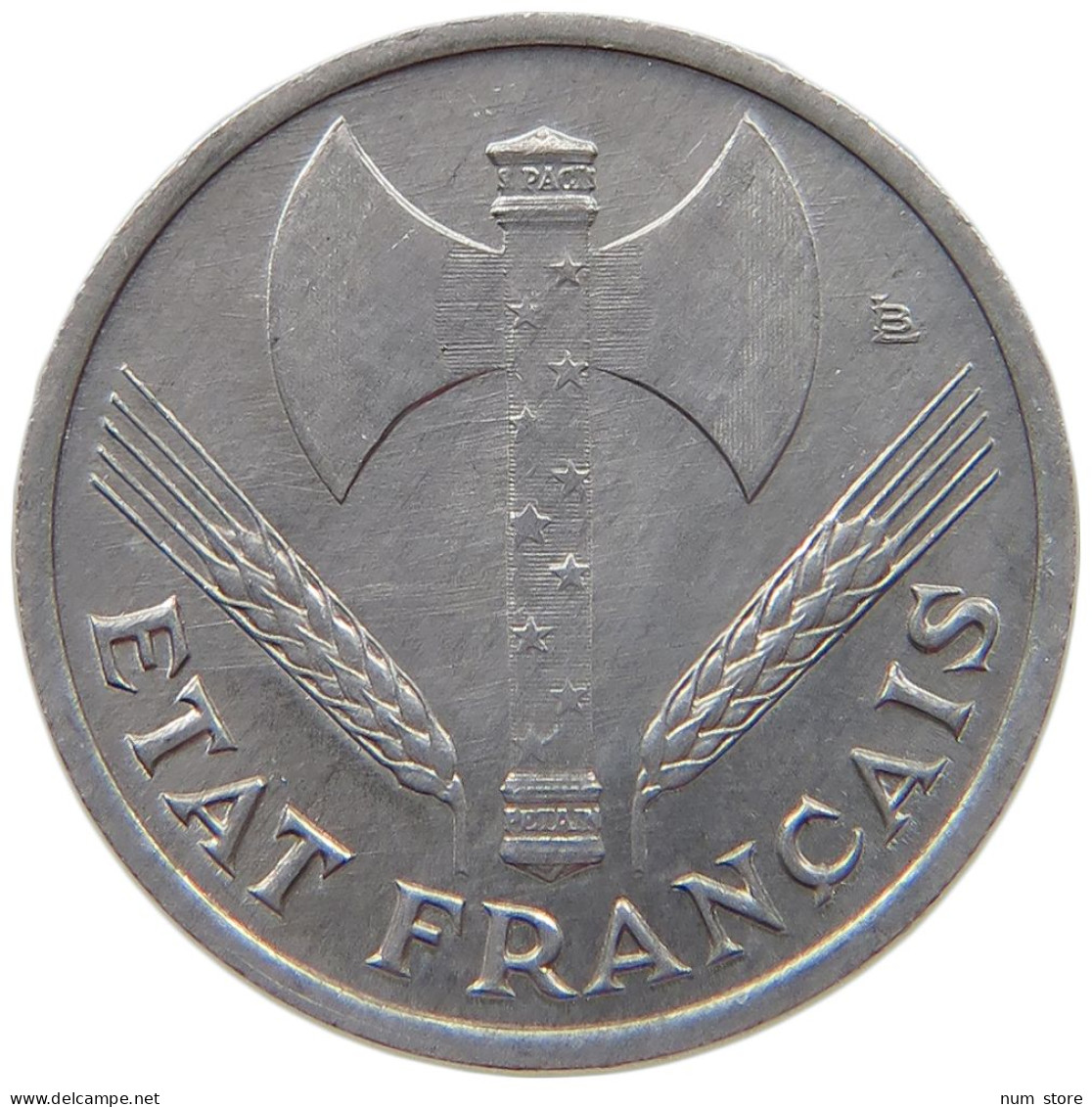 FRANCE 50 CENTIMES 1943 LIGHT TYPE 0.7G #s069 0749 - 50 Centimes